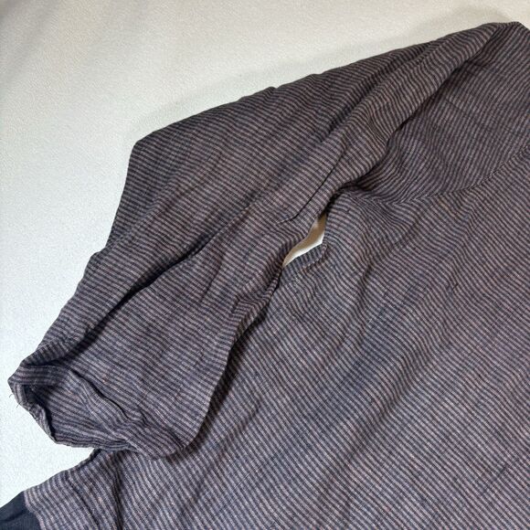 FLAX Jeanne Engelhart Tunic Top Women’s Large Stripes Linen Oversized Lagenlook - Picture 5 of 8